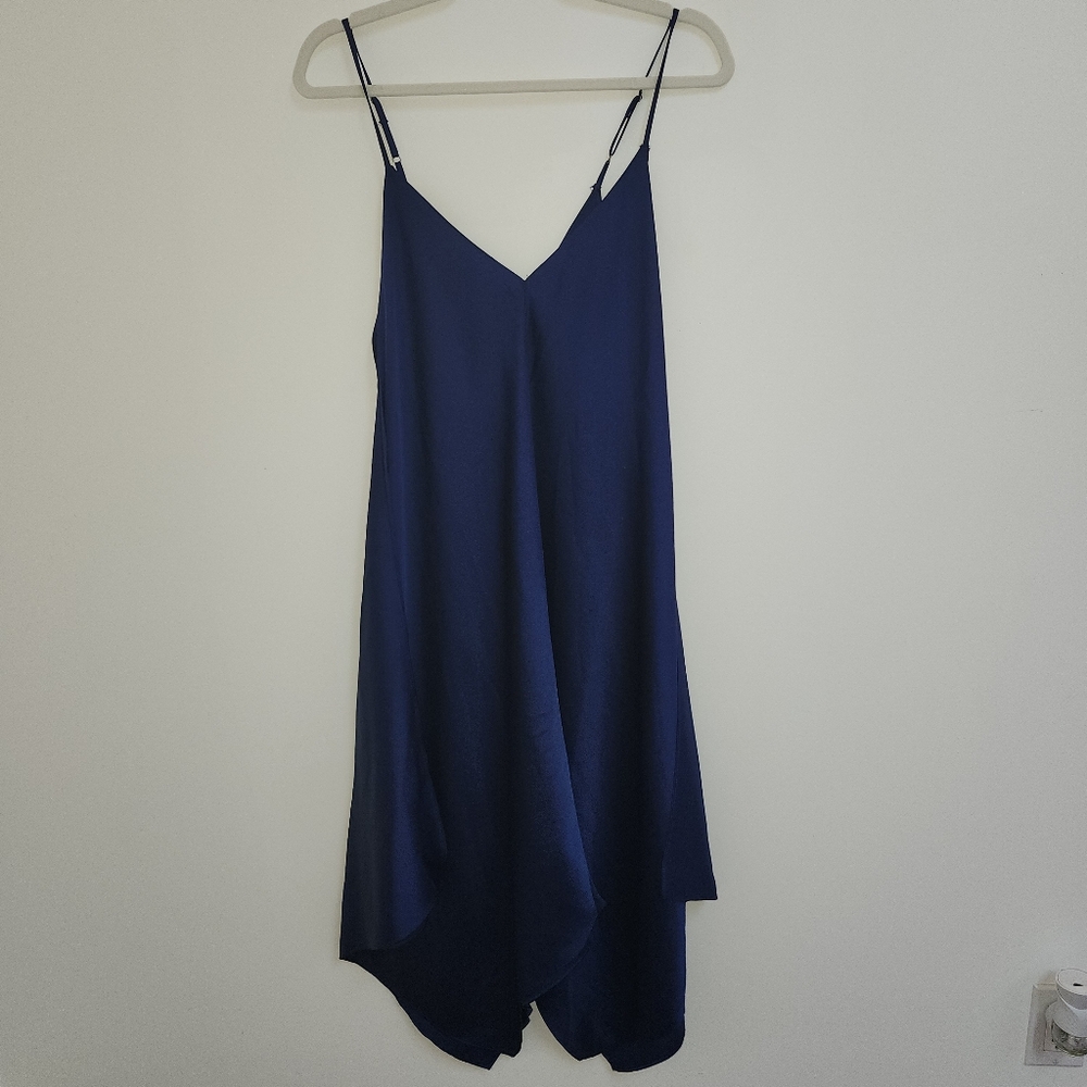 Halston Heritage BNWT rotal blue slip dress